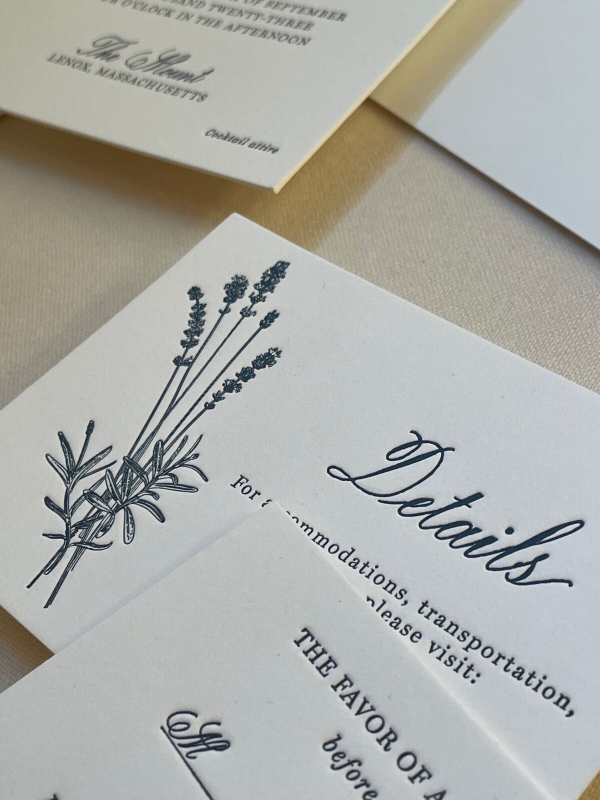 calligraphy invitation details card