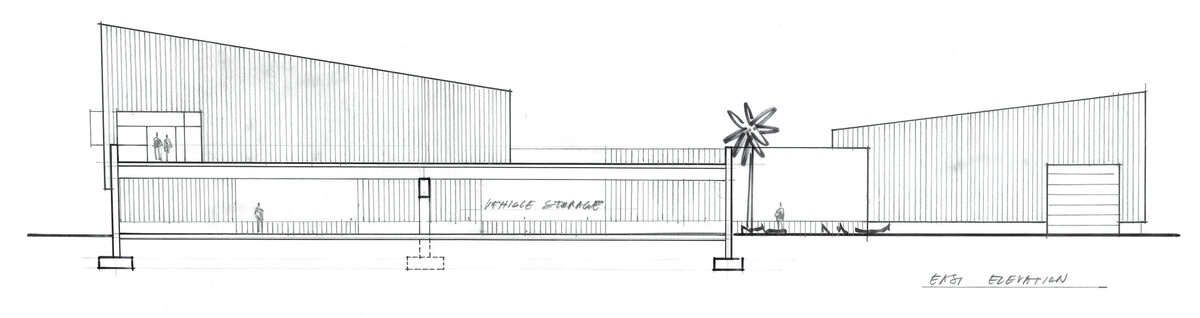 24.01.10_Laurel Civic East Elevation Sketch