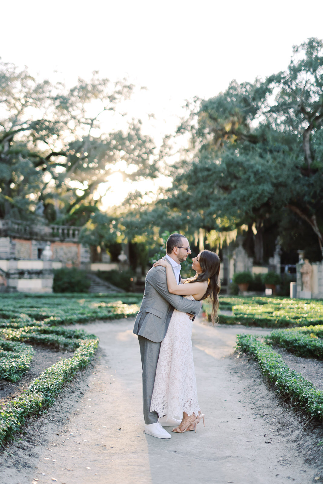 A Stylish and Chic Engagement Session at Vizcaya Museum in Miami Florida 33