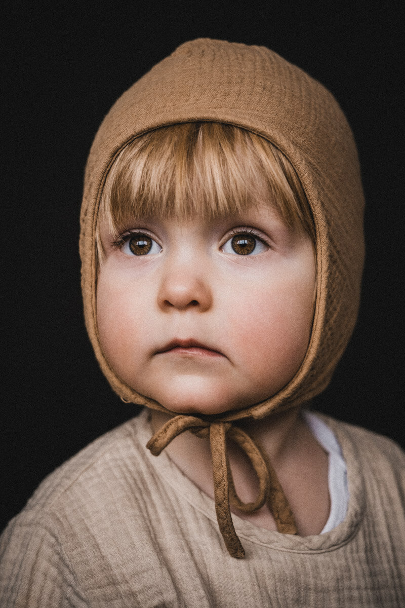 portret kind met mutsje