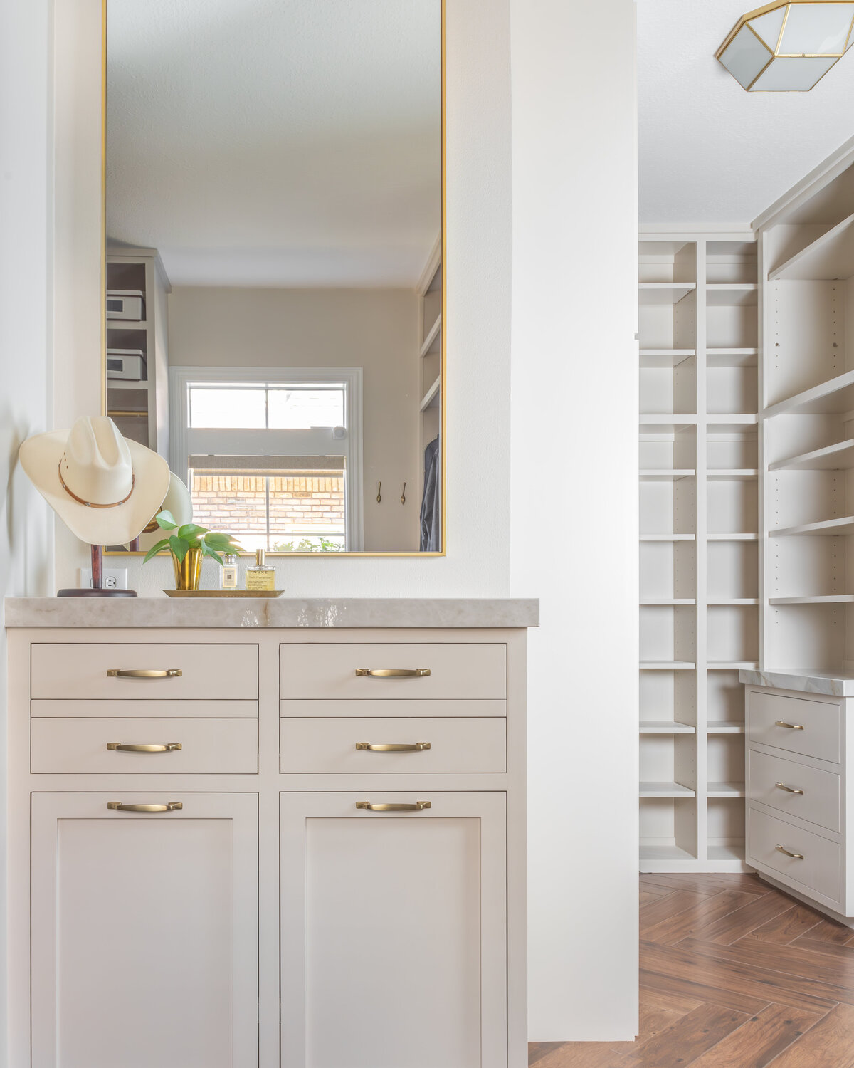 kyleen bushroe interiors white and cream closet