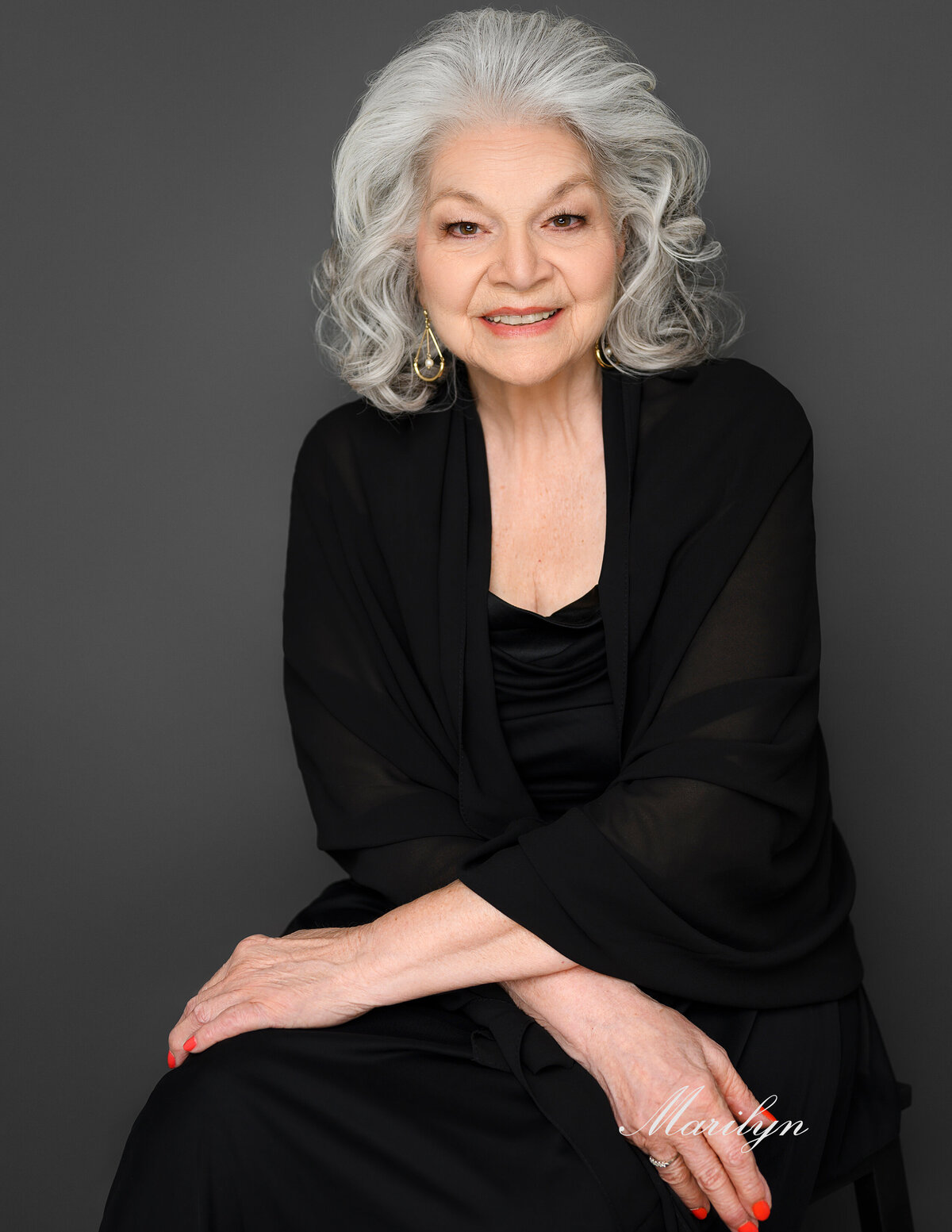 40 Over 40 by Leslie Q  Photography - Classic senior in black portrait