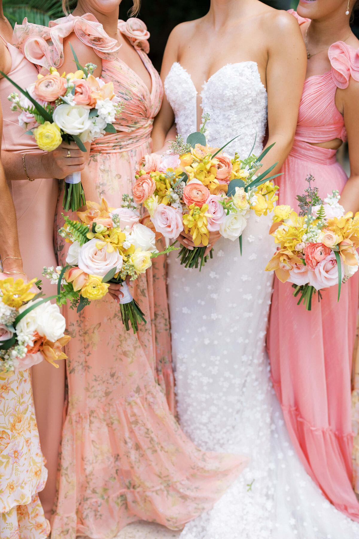 Bride and bridesmaids