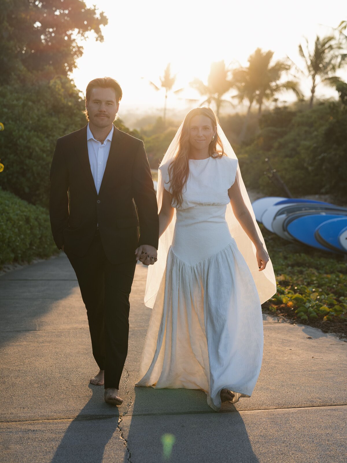 hualalai kona elopement couple