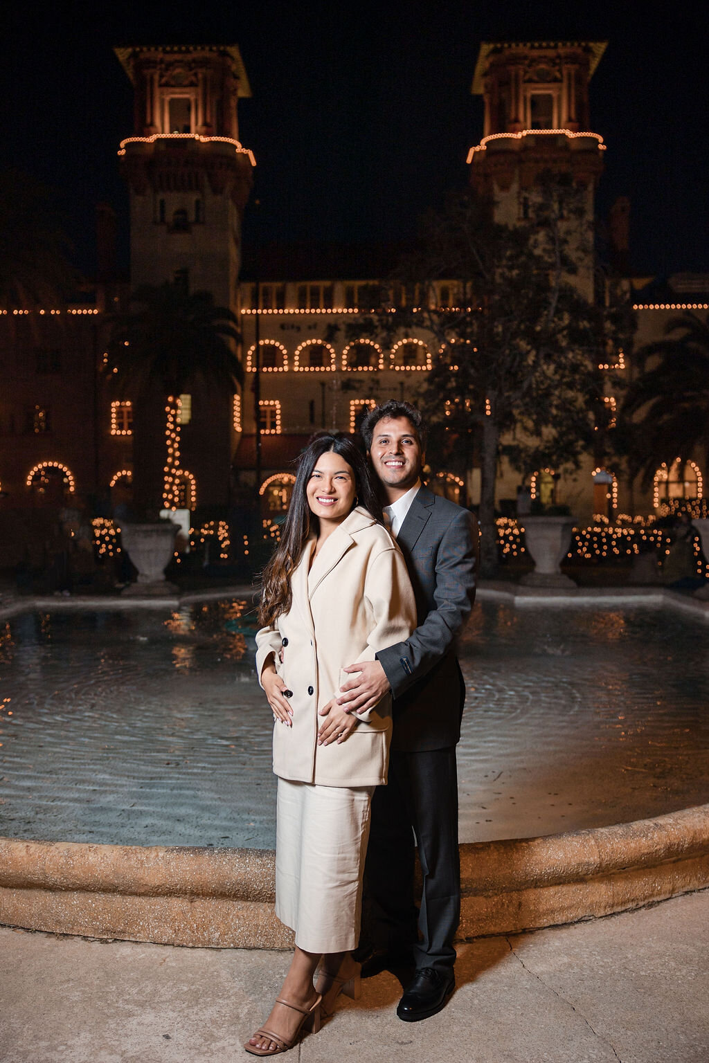 St Augustine Night of Lights Proposal Photography