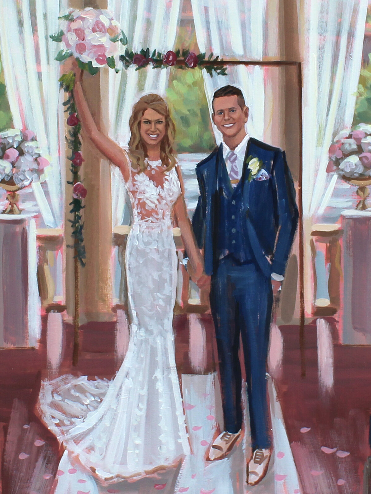 Wedding Painting of bride and groom