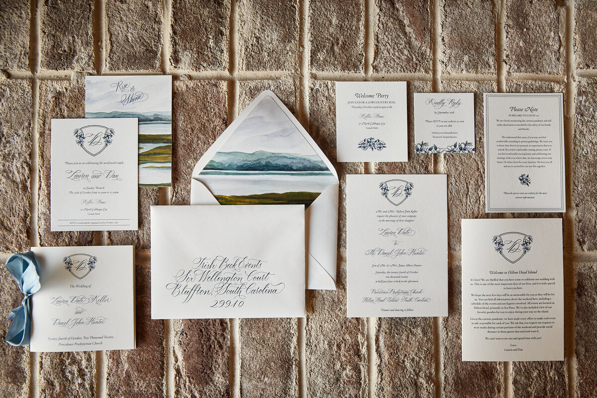Hilton Head Island Wedding  | Sea Pines  Wedding  | Trish Beck Events | HIlton Head Wedding Planner | Southeast Wedding Planner |  Invitation Suite