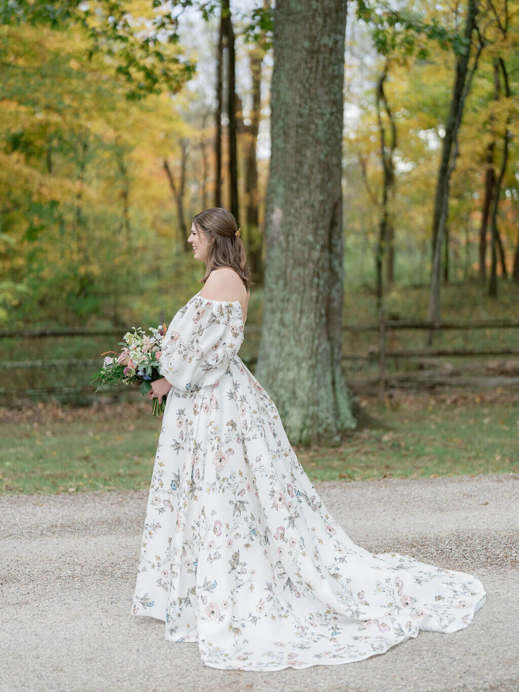 26.bride-woodland-portrait-floral-wedding-gown-poeme