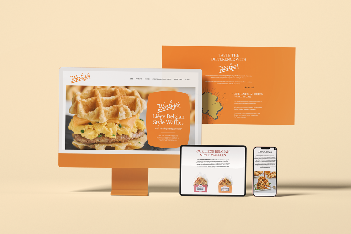 website design for a waffle company