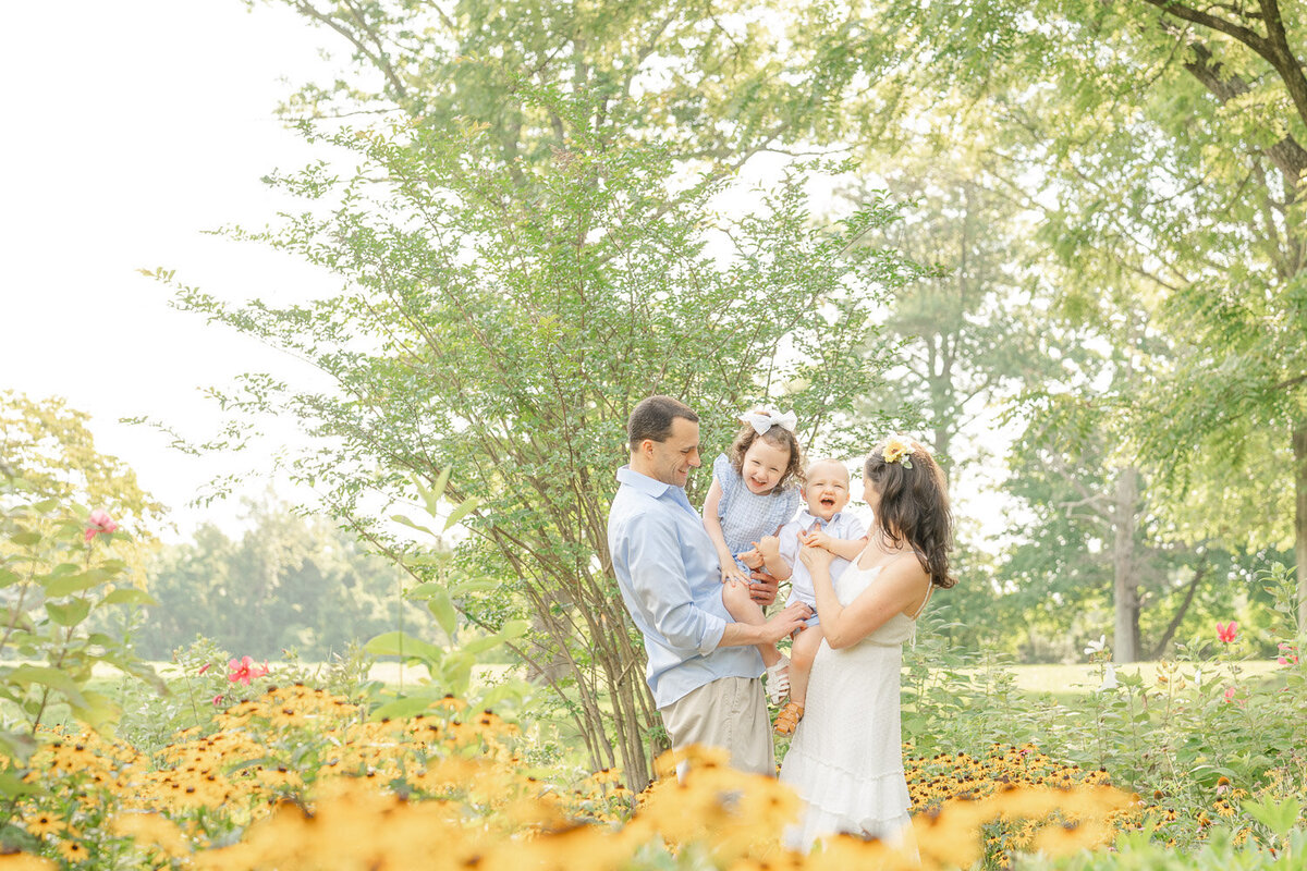 parents playing with kids taken by Northern Virginia photographer