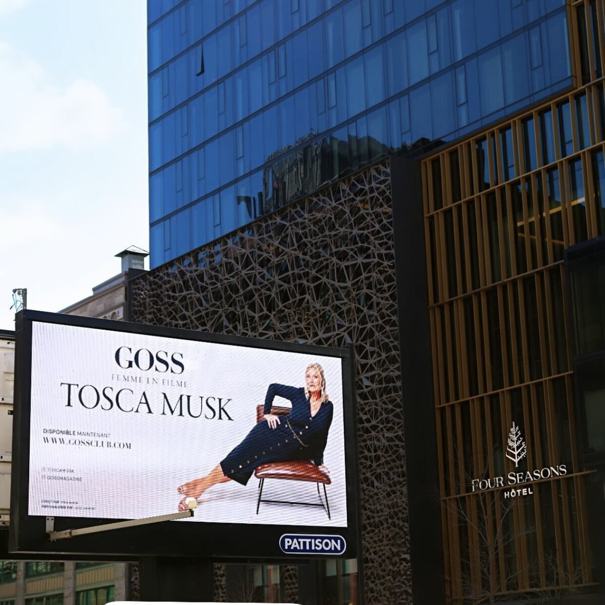 TOSKA MUSK BILLBOARD for Goss magazine in 2024