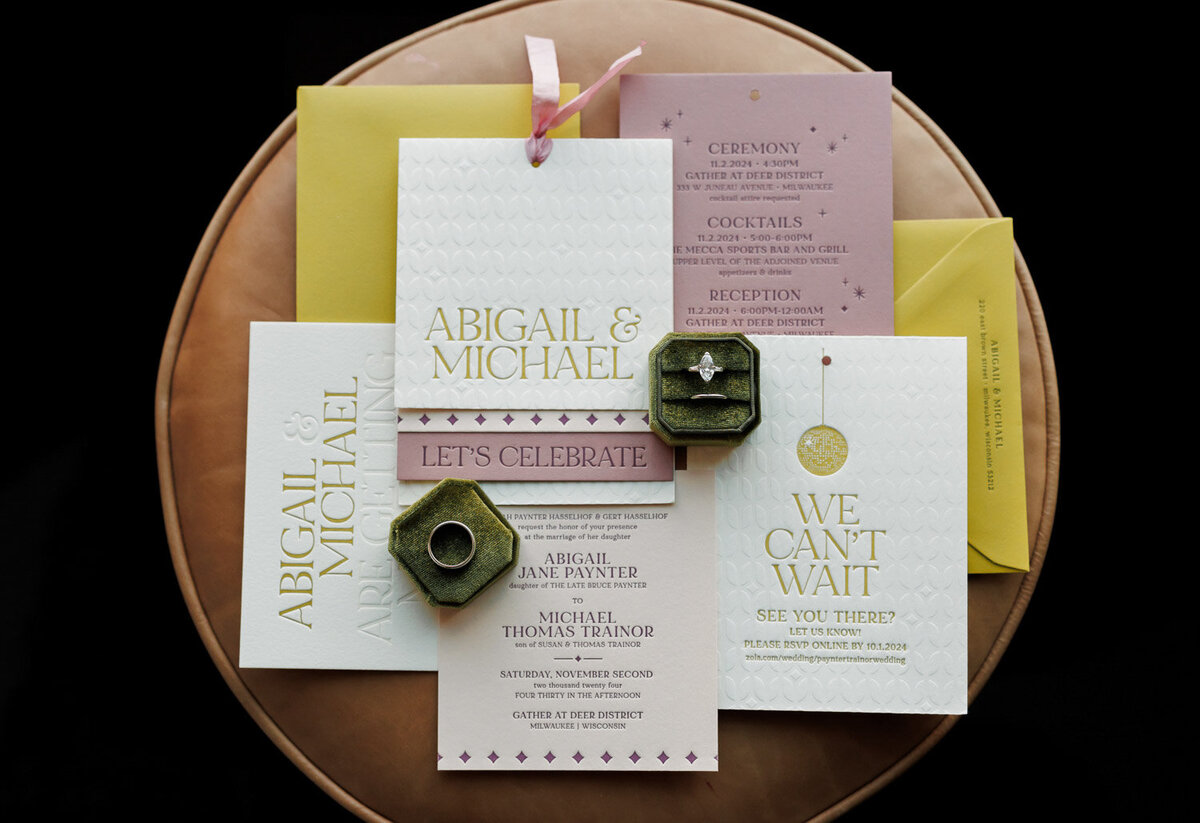 bold color block wedding gather at deer district milwaukee -2