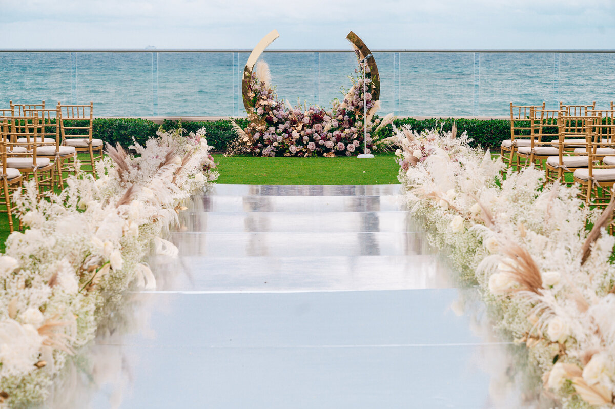 Breakers Palm Beach Wedding Aisle - Oh Niki Occasions - Joshua Dwain