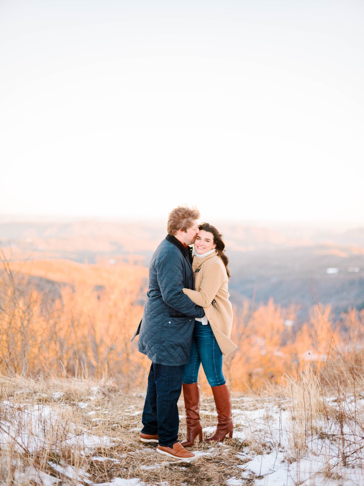 Jamie & Will Blowing Rock NC Winter Engagement Session_0773