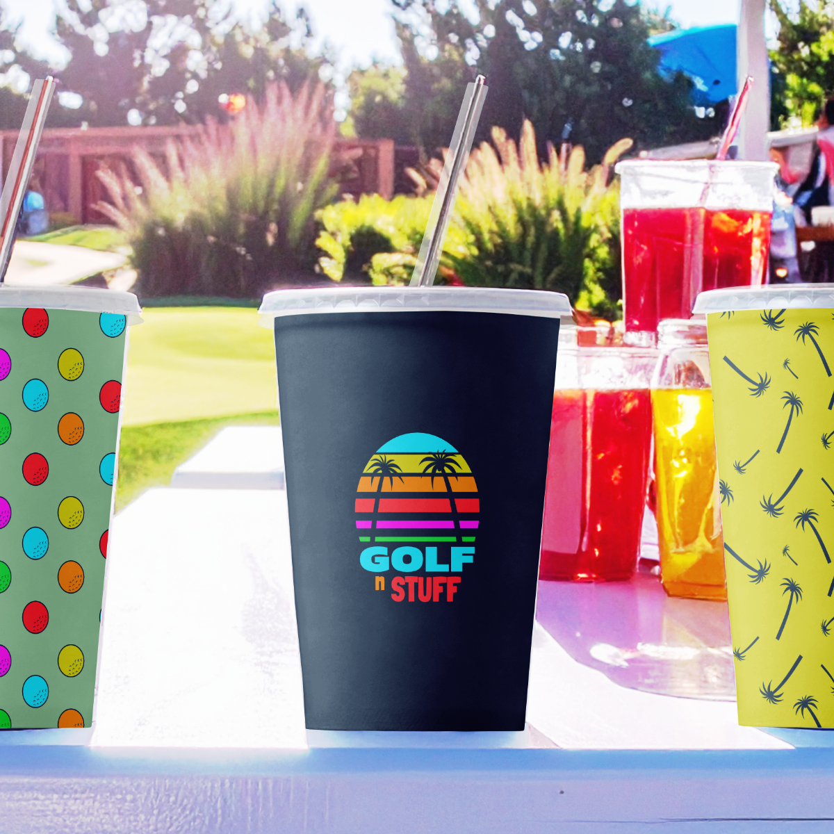 Golf N Stuff Cups with Straws