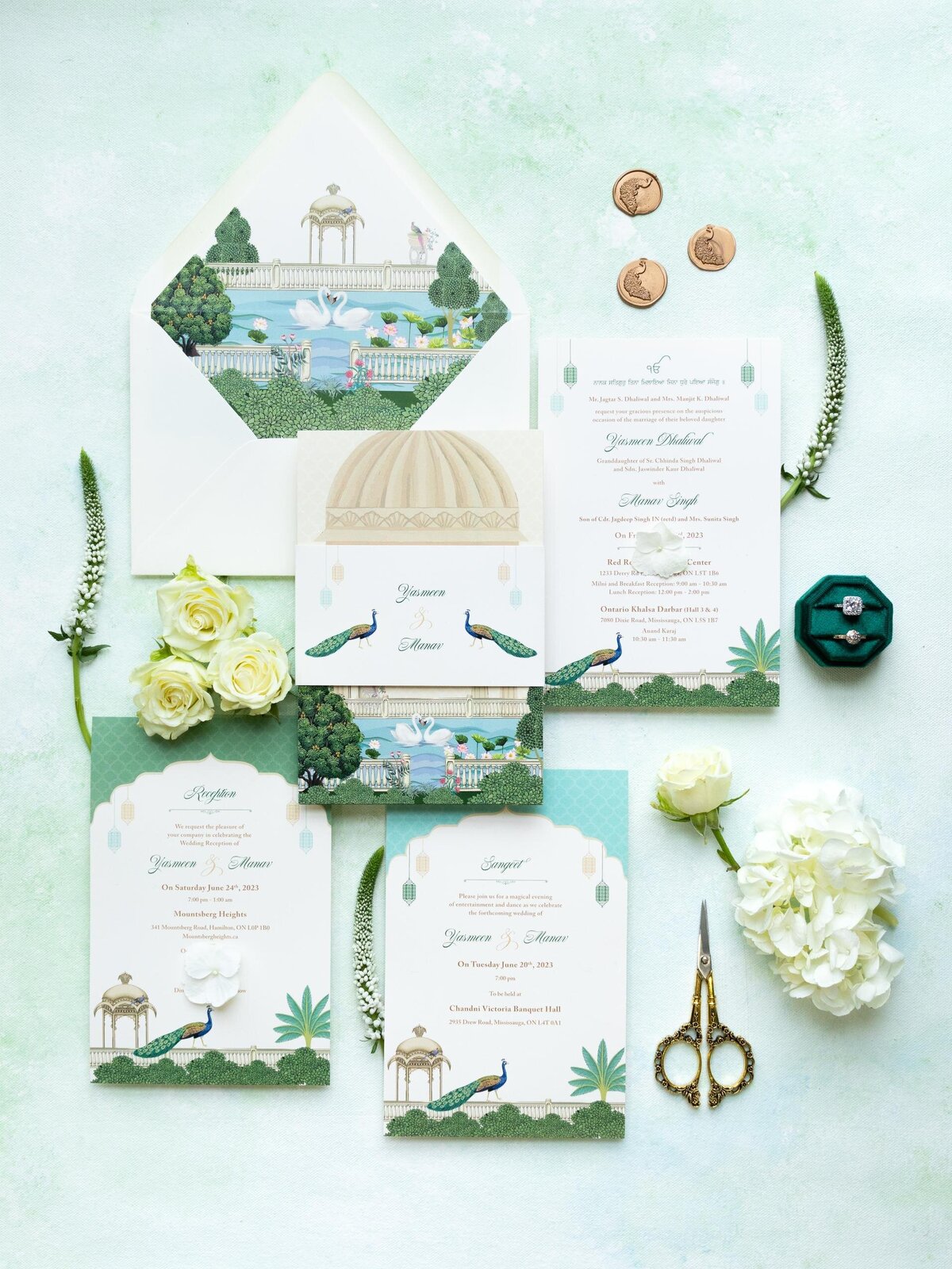 Mughal Garden Inspired Invite Suite Y+M 4