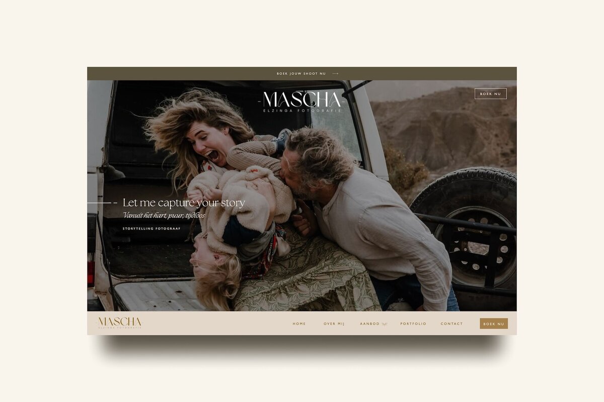 Showit website Mascha Elzinga Fotografie