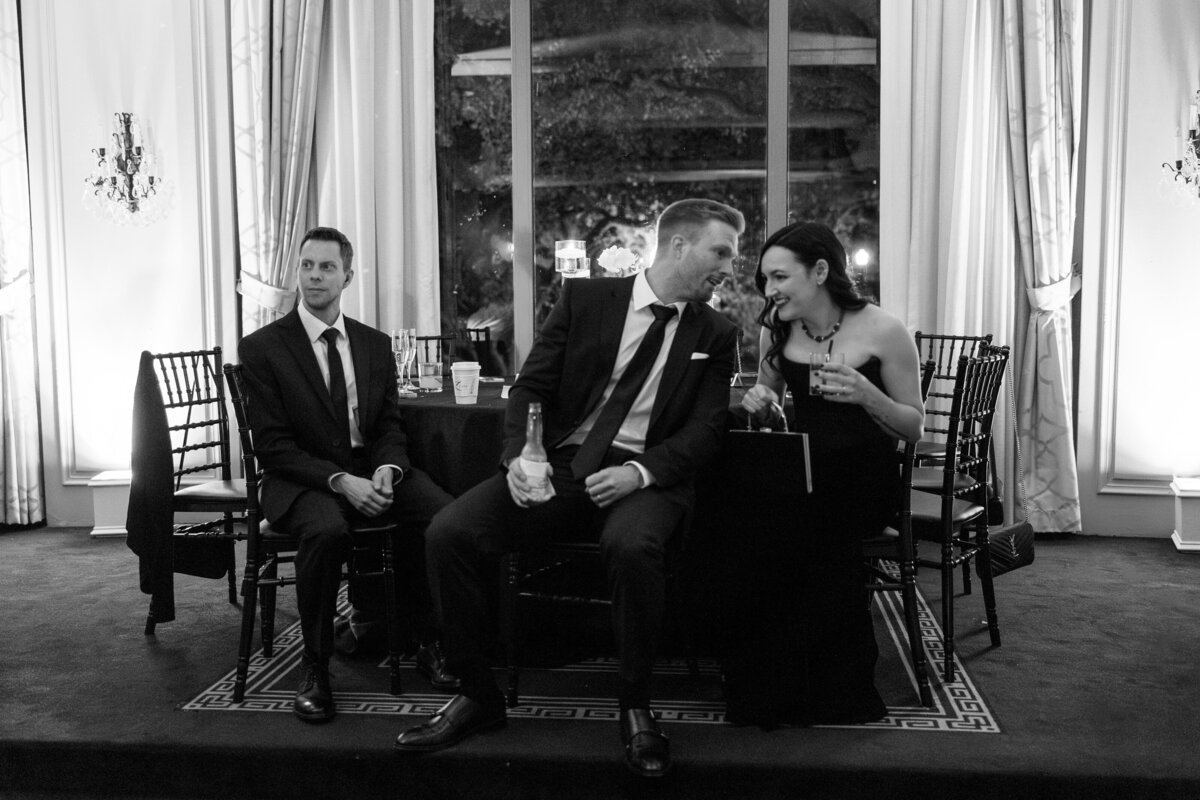 A photo of the wedding guests at the Hotel Zaza wedding in Houston.