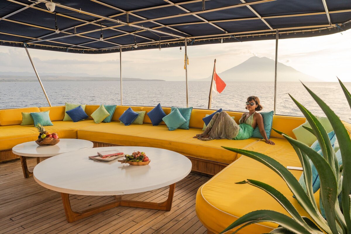 Magia II Luxury Yacht Charter Komodo Living Area Outdoor 0007