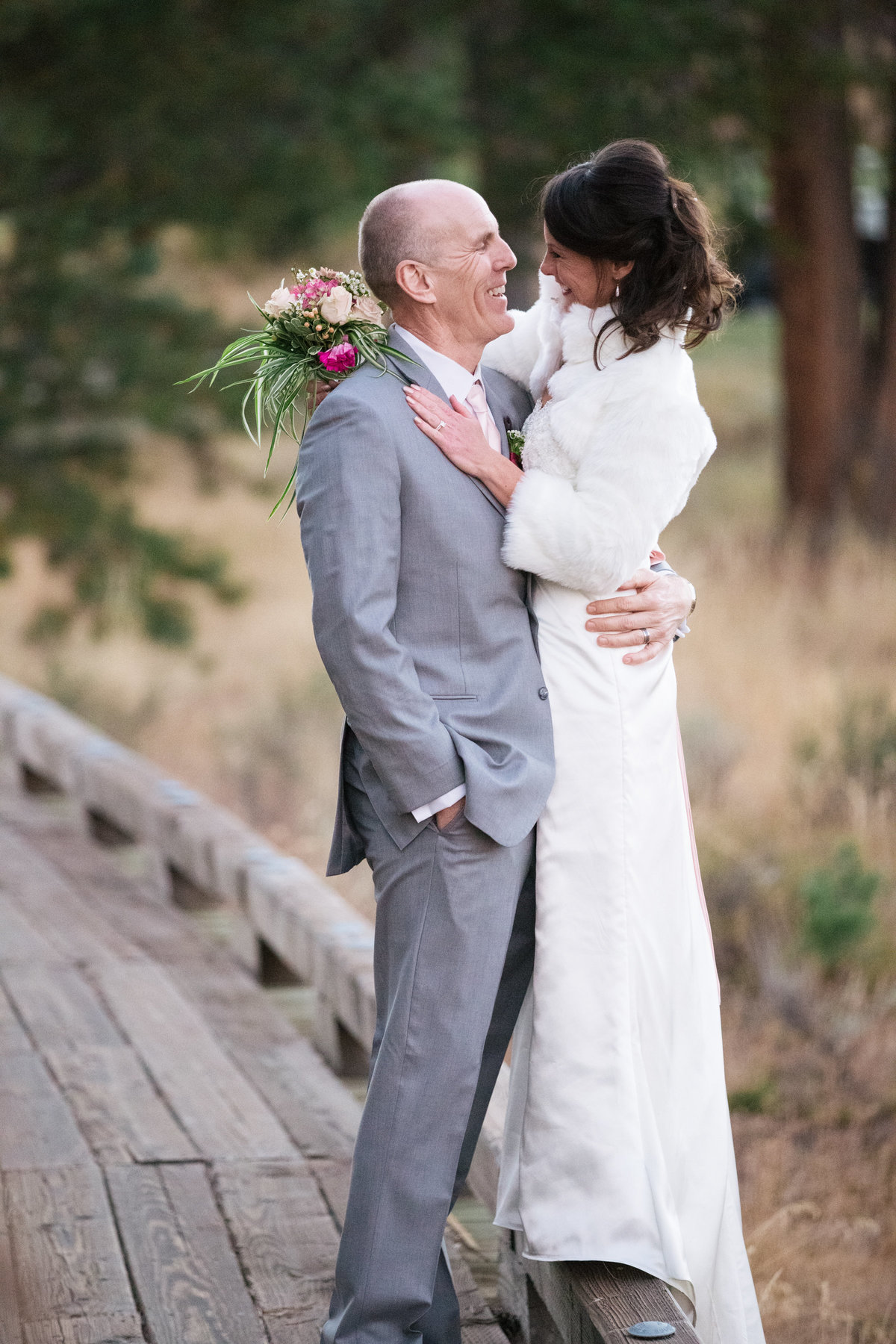 bride and groom at Tahoe Mountain Club