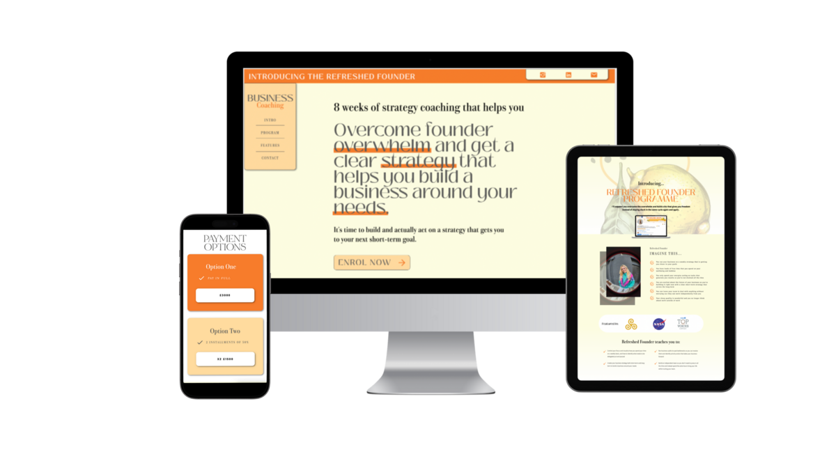Nutrition Website Design Example