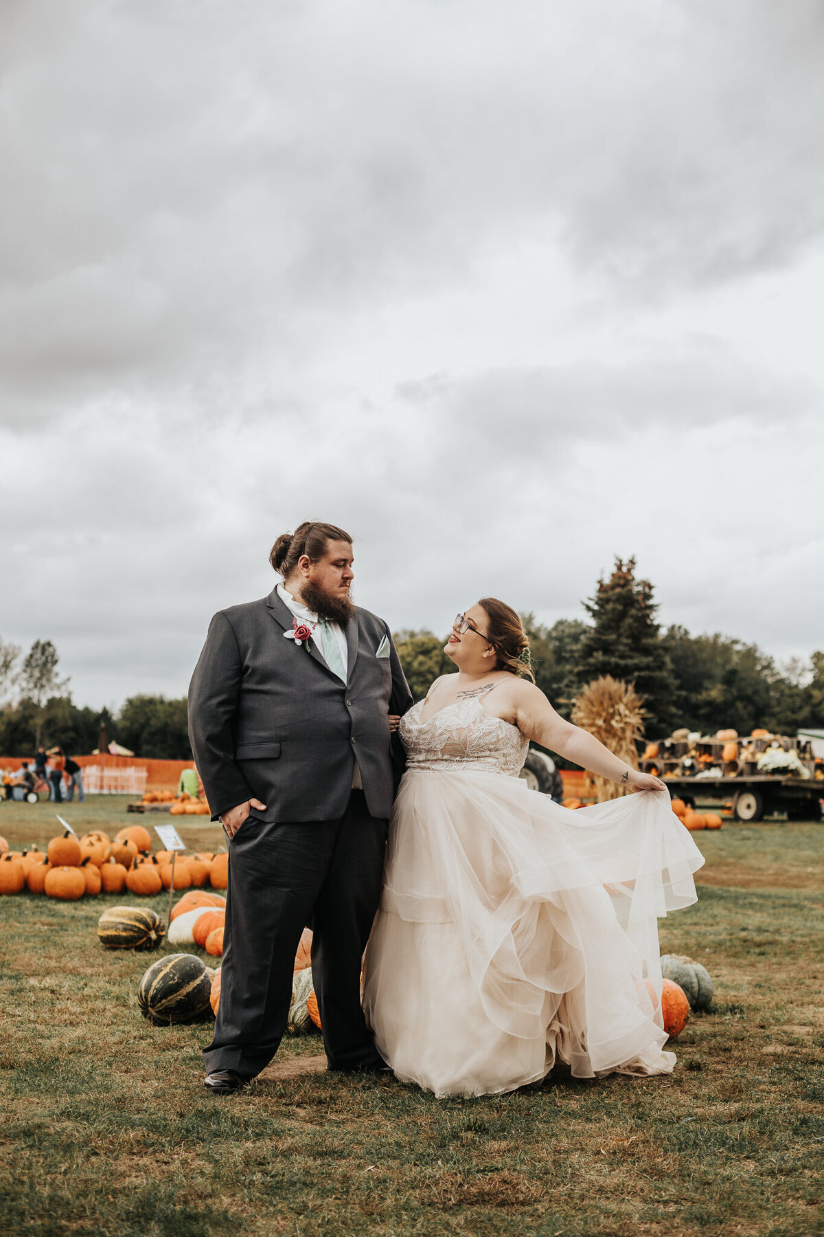 Simple, small elopement at Thistleberry Farms in South Bend, IN