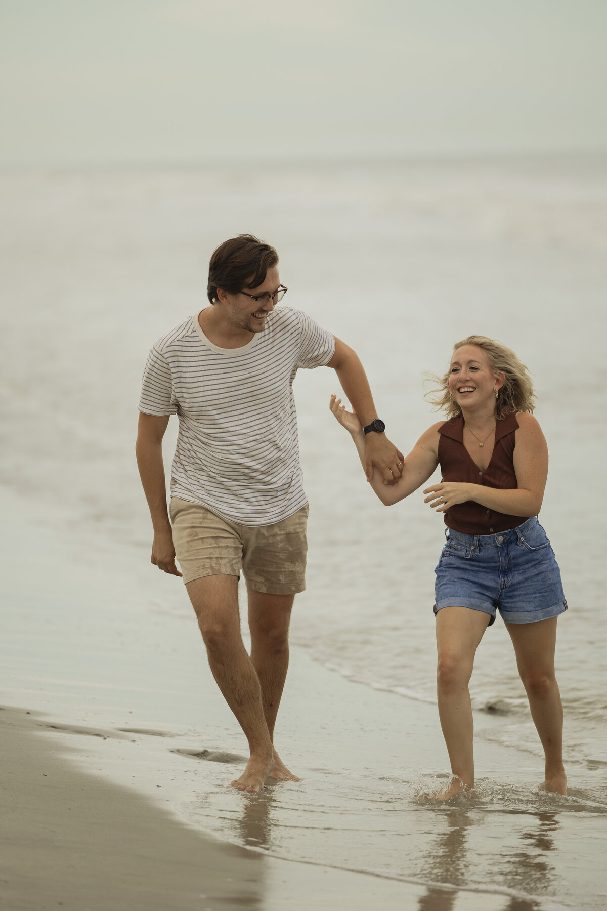 couples beach session st augustine florida