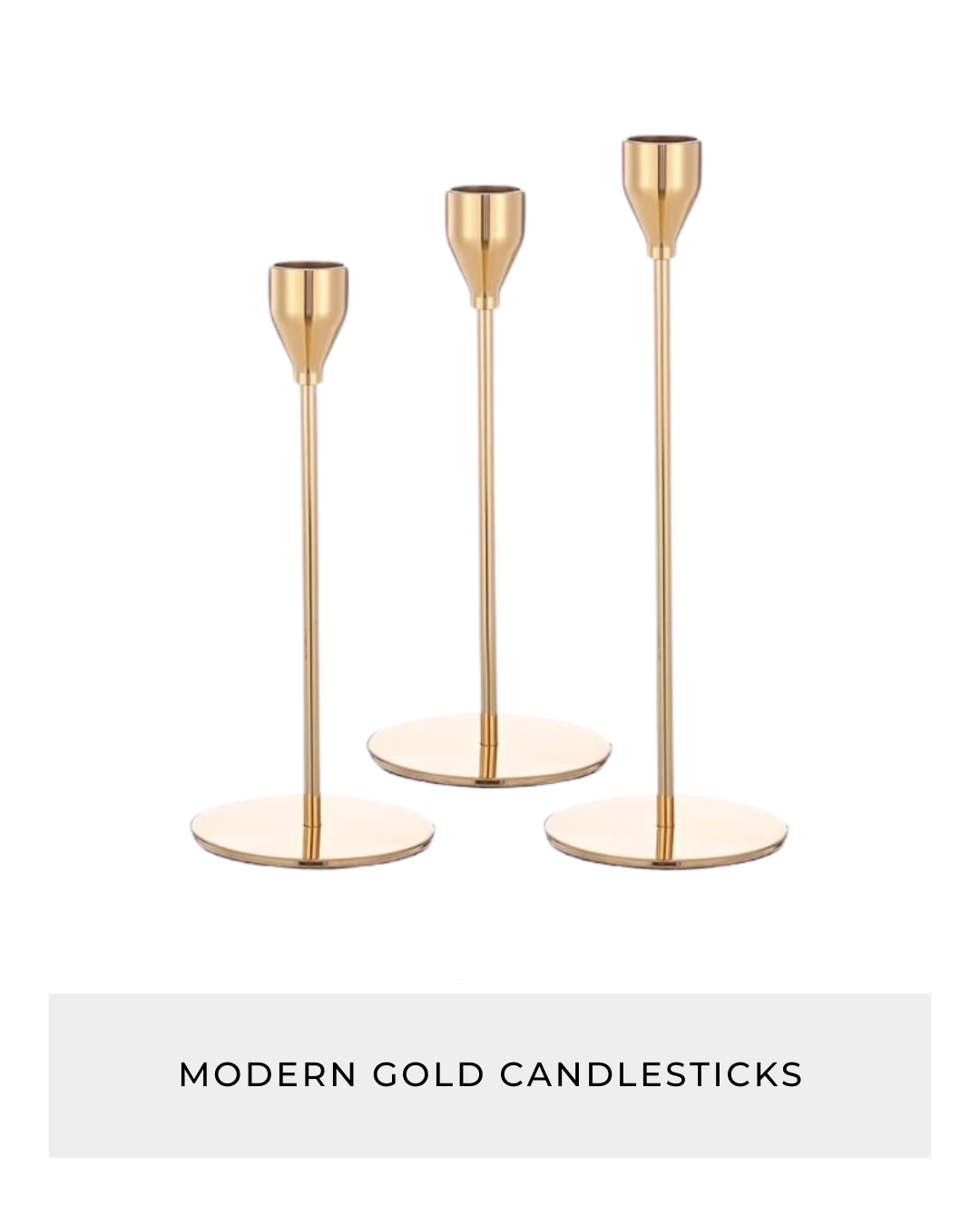 Modern Gold Candlesticks