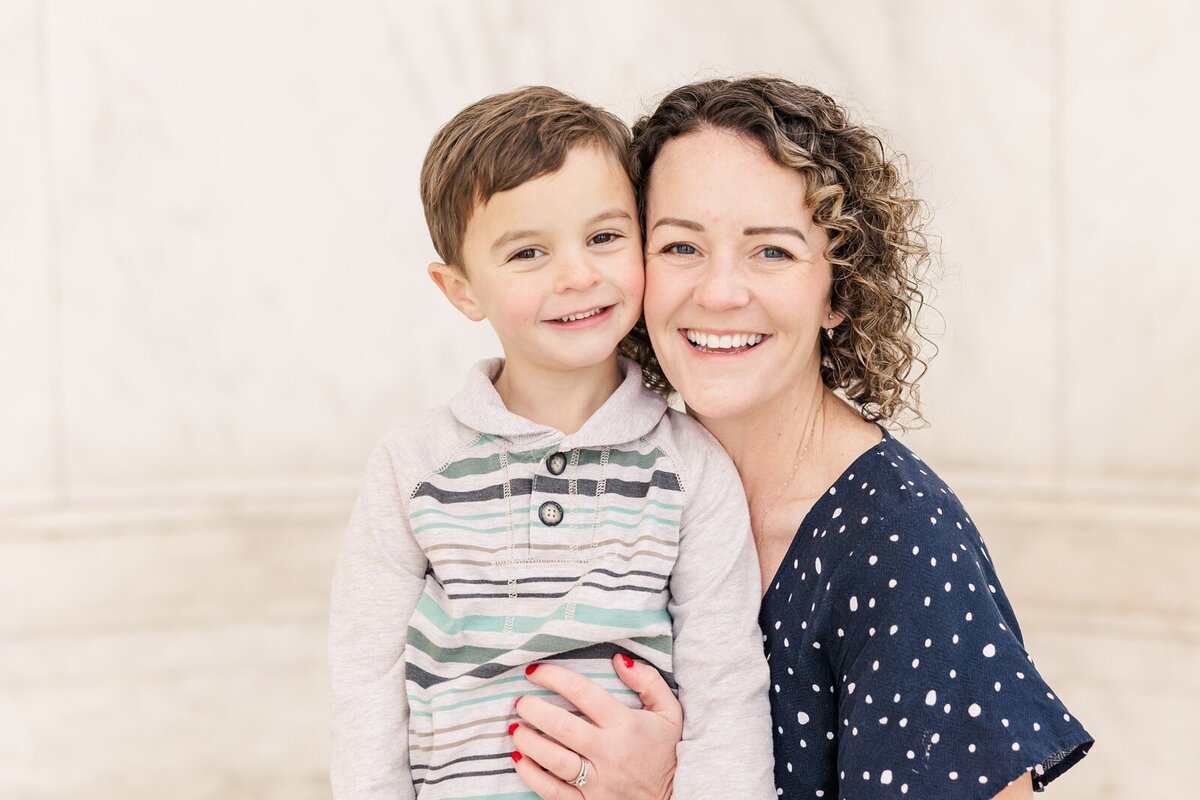 Close up of Mom and her son taken by an Ohio family photographer