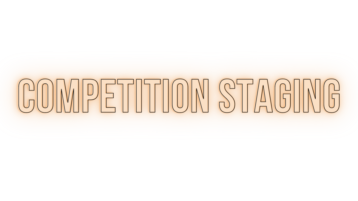 text header that reads'competition staging' and introduces the people who have all the answers for your competitive swing needs!
