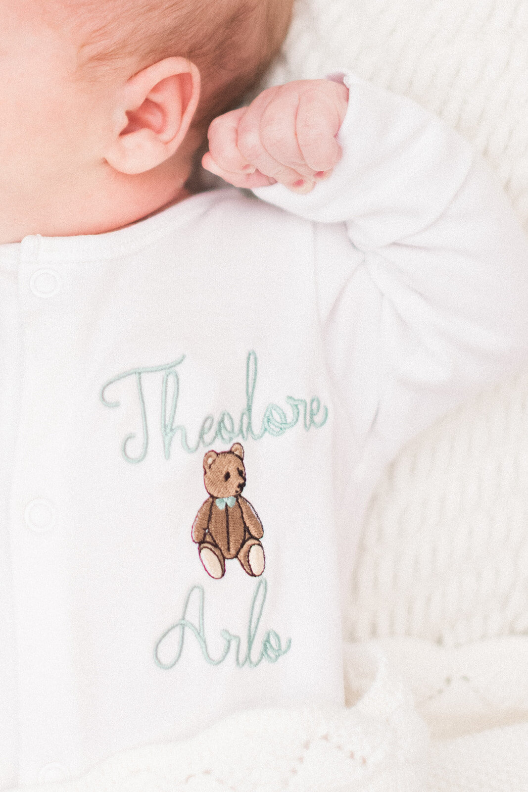 Lifestyle newborn portraits with warm, relaxed feel