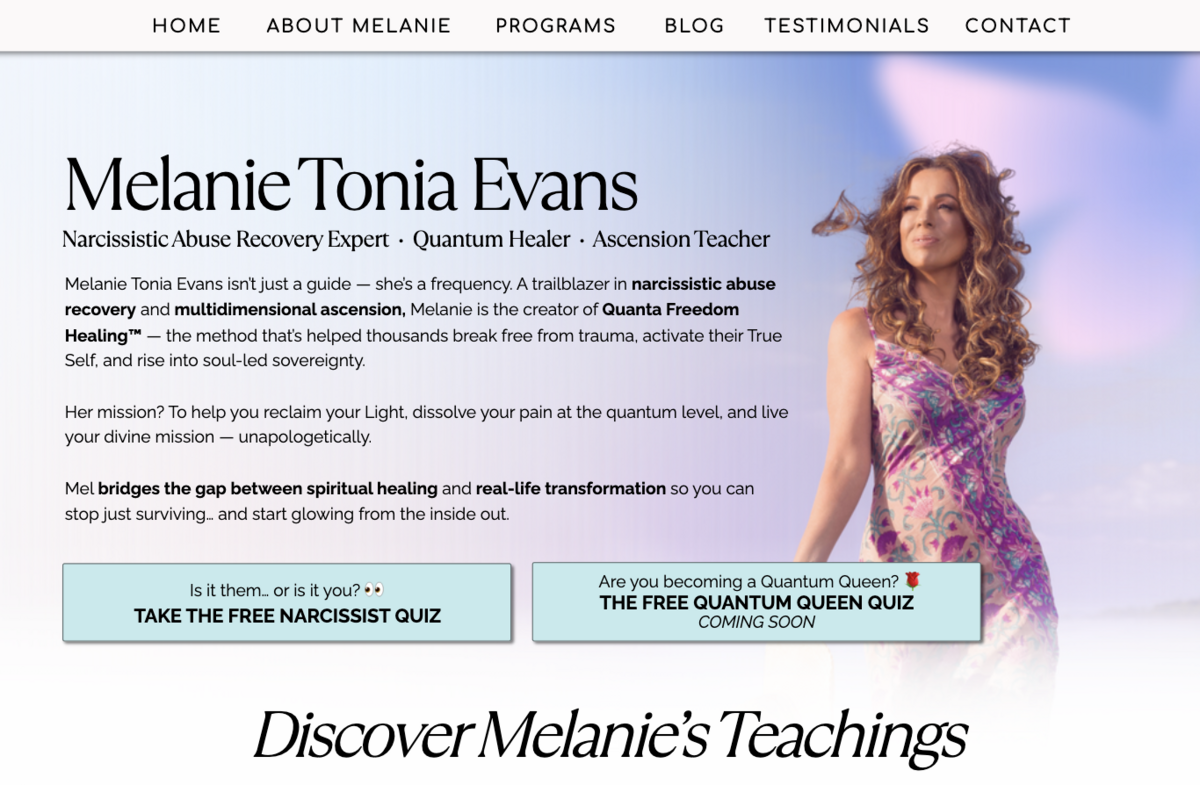 melanietoniaevans.com logo