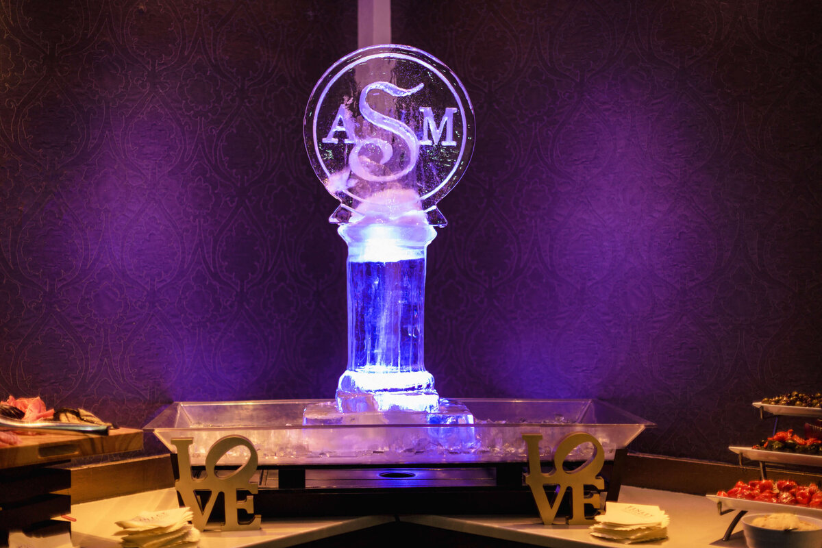 Wedding Reception Ice Sculpture