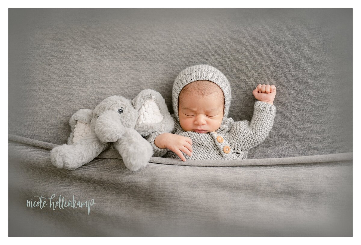 Grey Baby Photography in studio in Princeton MN