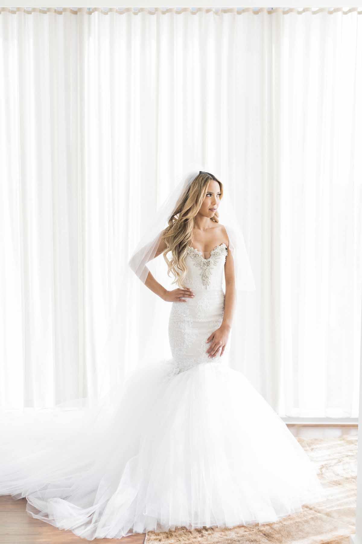 Our stunning bride in her amazing mermaid dress at canvas event space seattle