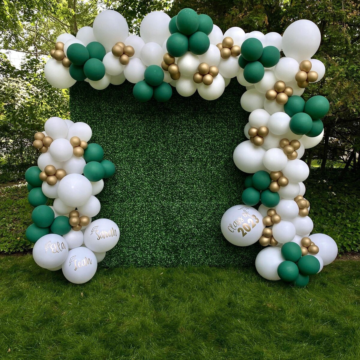 Grad party hedgewall2