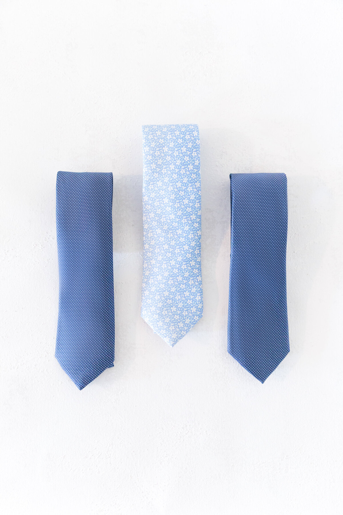 Blue ties for a beach wedding on Cape Cod