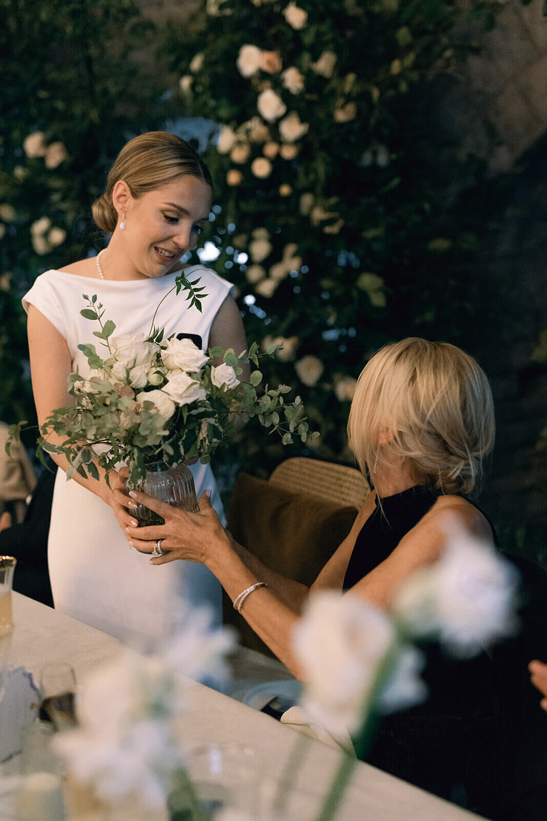 white wedding breakfast tablescape1