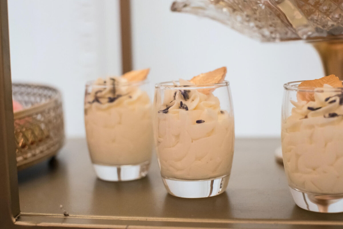 Delicious dessert glasses