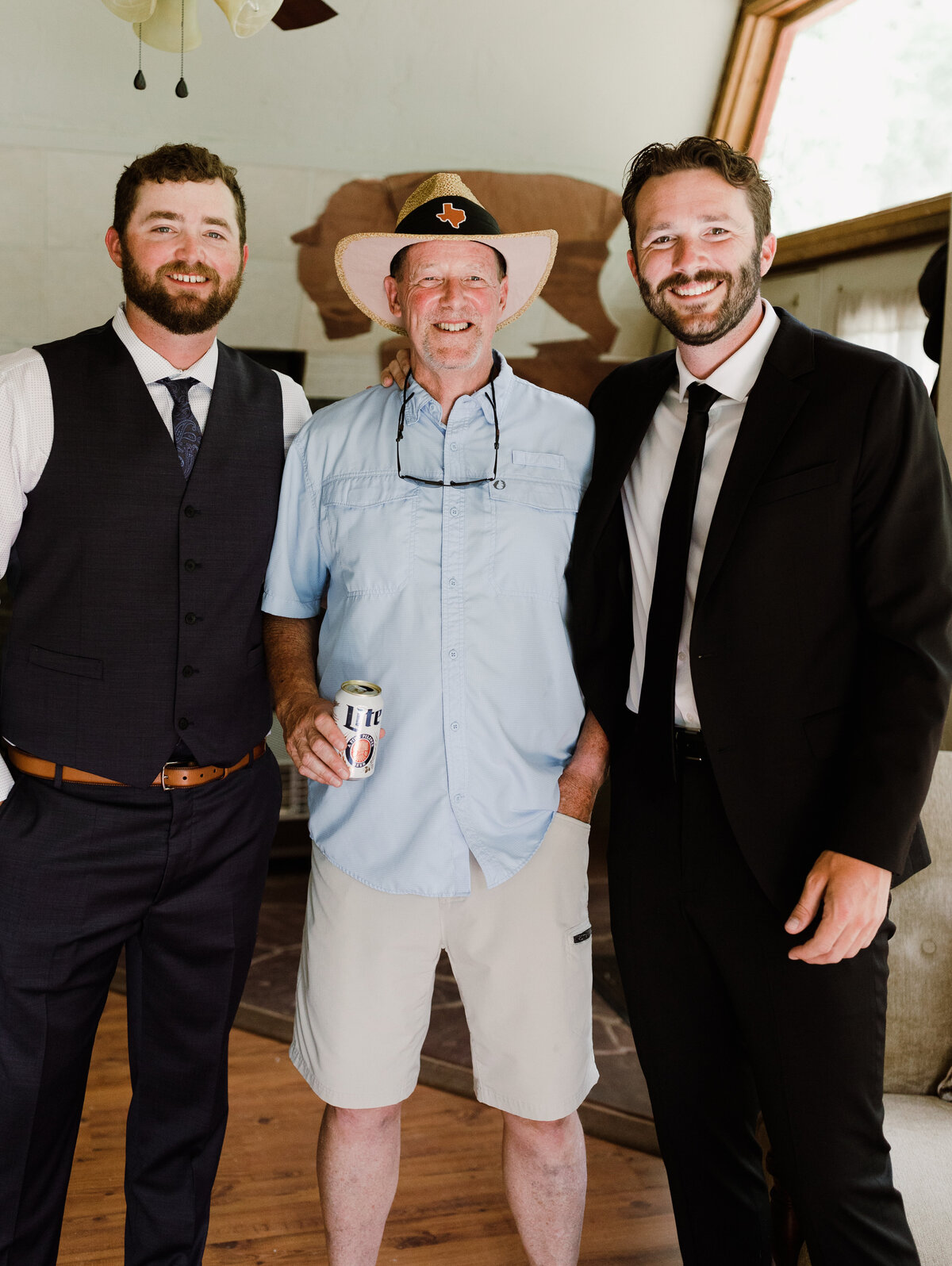 Men ready for wedding at Dallenbach Ranch Colorado