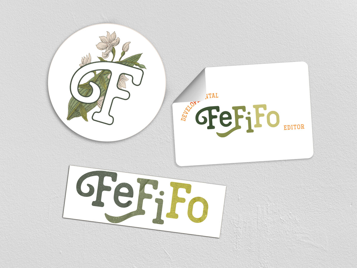 Sticker branding mockup Fefifo Indie Book Editor