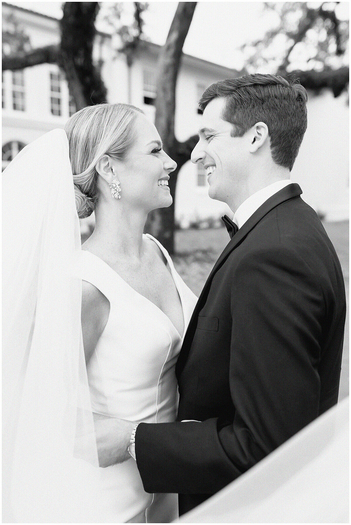 bride and groom portrait at Centennial Plaza