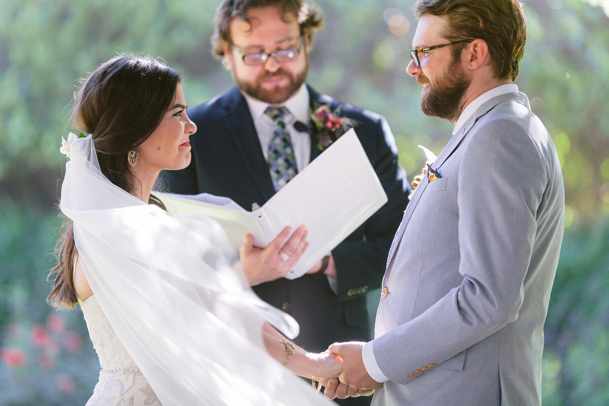 Wedding Ceremony in the summer at the Capitol Park in Sacramento, California