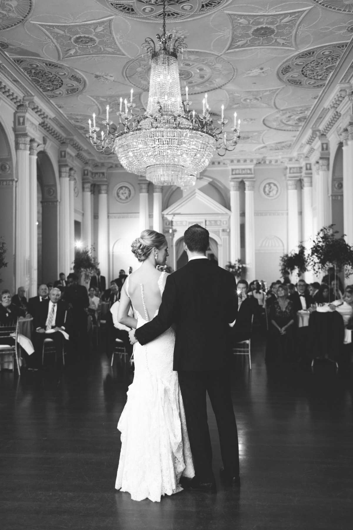 Luxury wedding reception held at the Biltmore Ballrooms. Photo by top destination Atlanta wedding photographer Rebecca Cerasani.