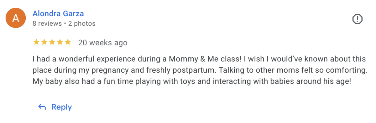 Google testimonial