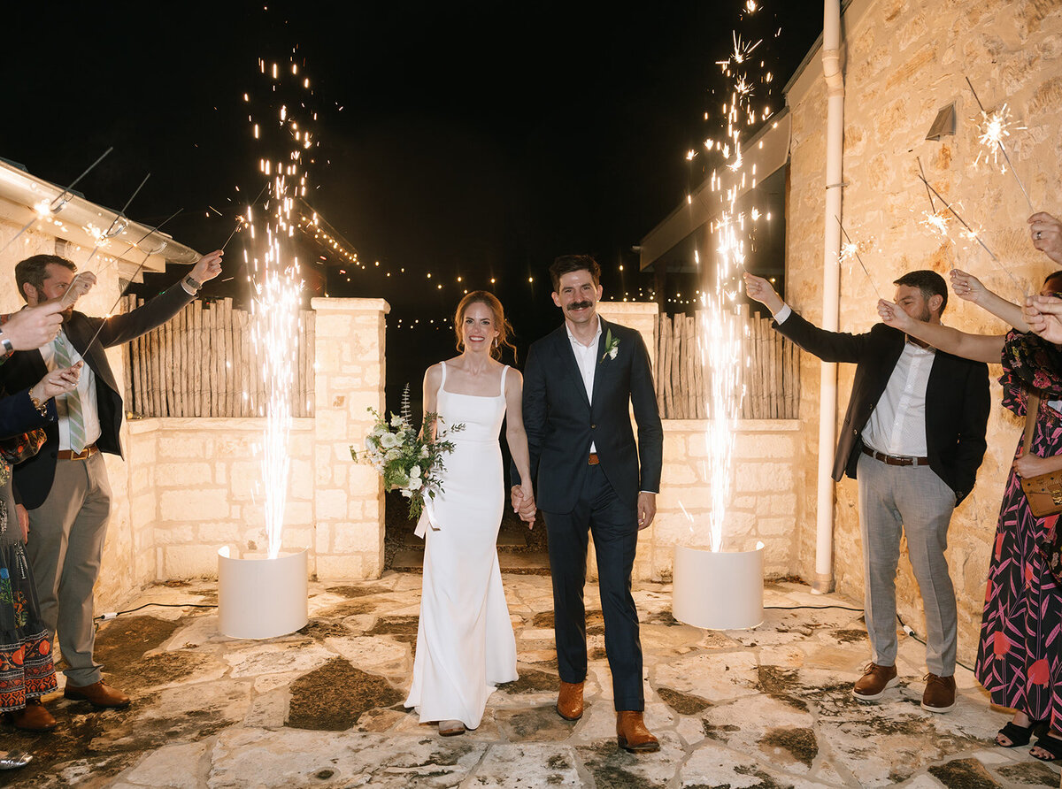 Crocket-Haus-Fredericksburg-Wedding-Sparkler-Exit