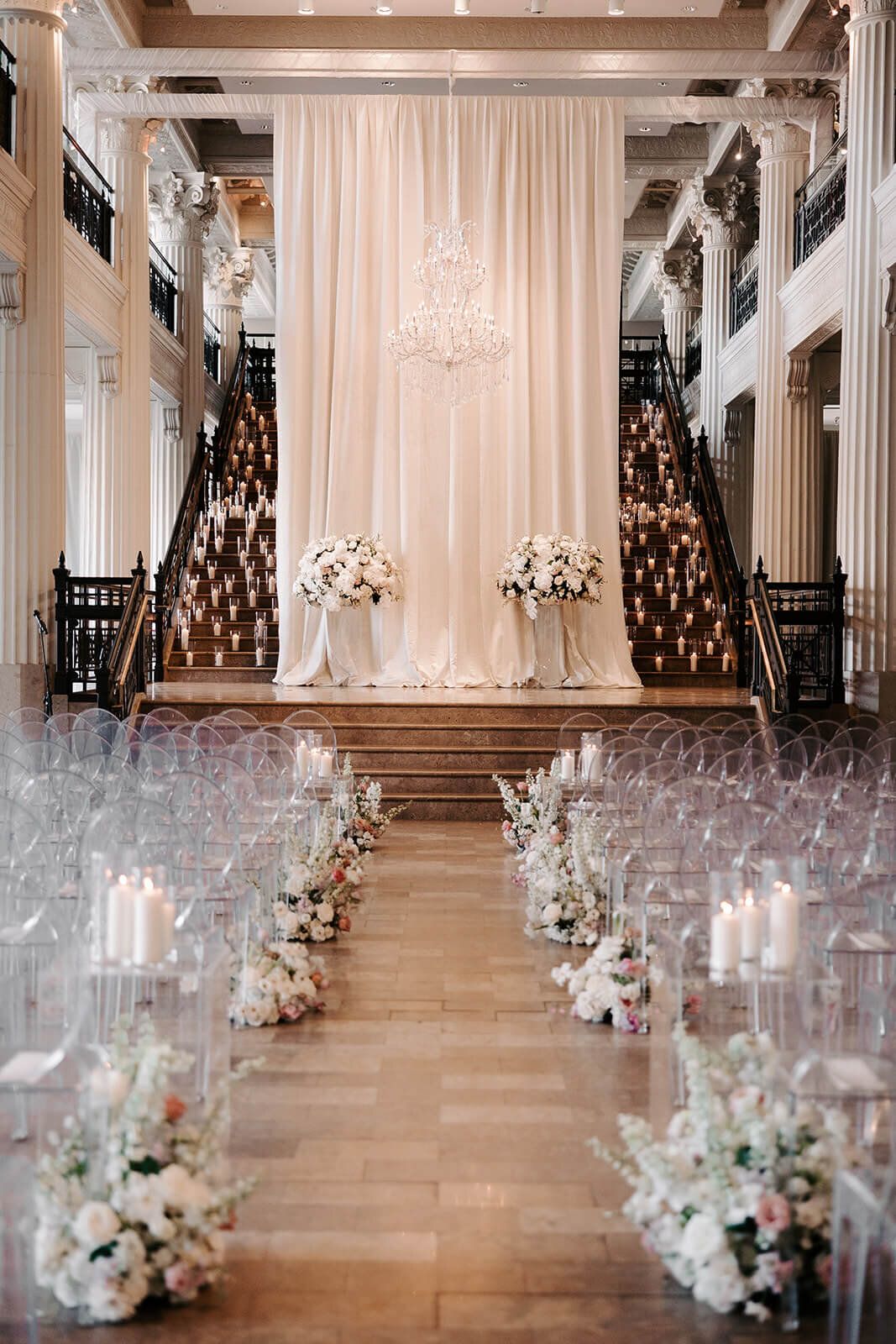Candlelit wedding ceremony at The Corinthian Houston
