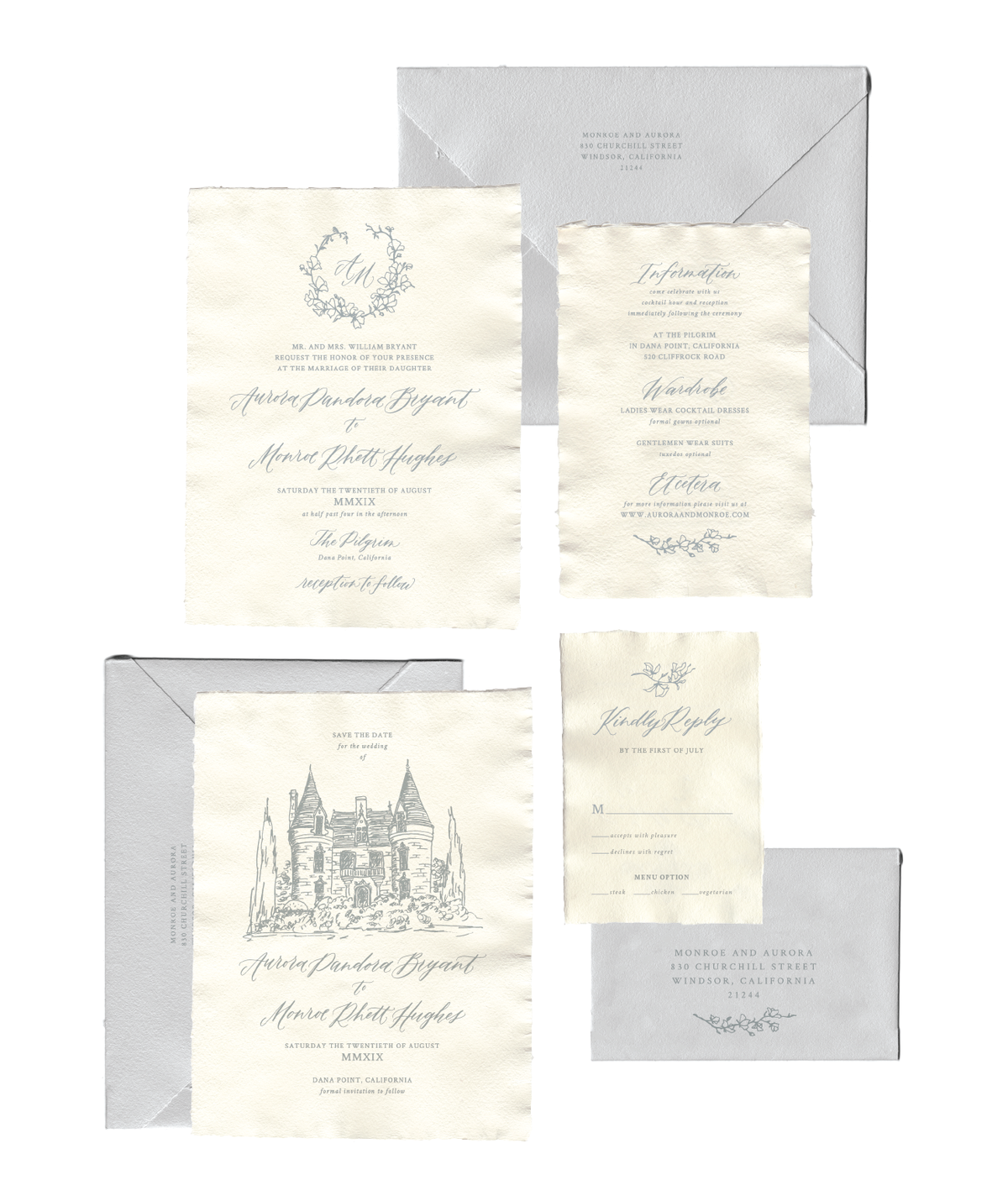 Semi Custom Invitations The Romantic Chateau Collection