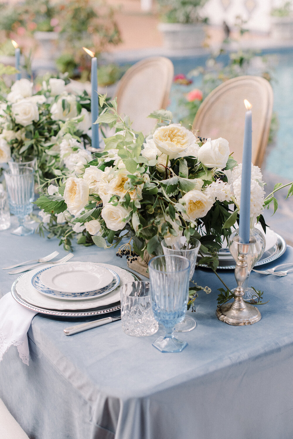 Dusty Blue Wedding Table