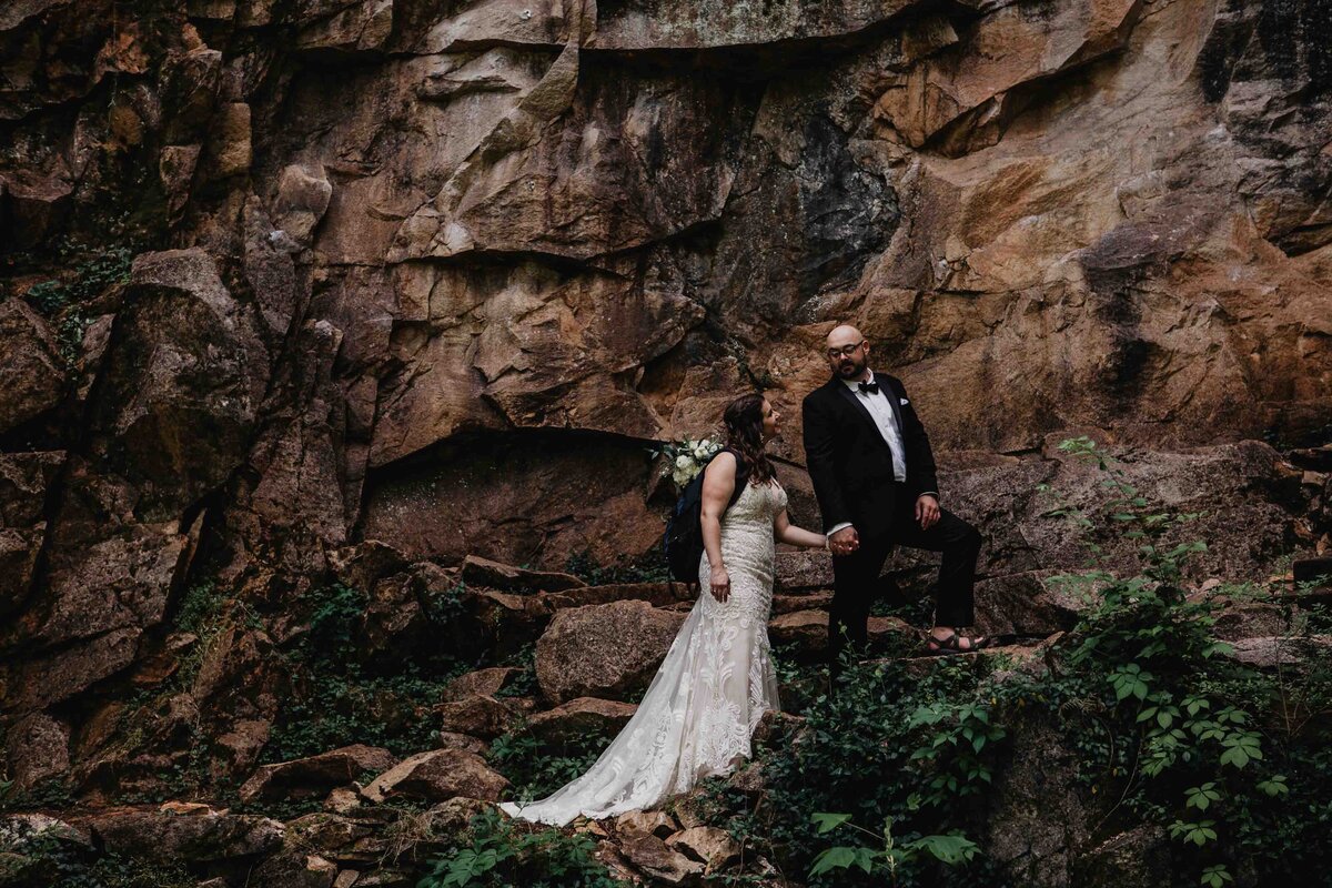 Adventure elopement at Ijams Nature Center in Knoxville, Tennessee photographed by Magnolia and Ember.